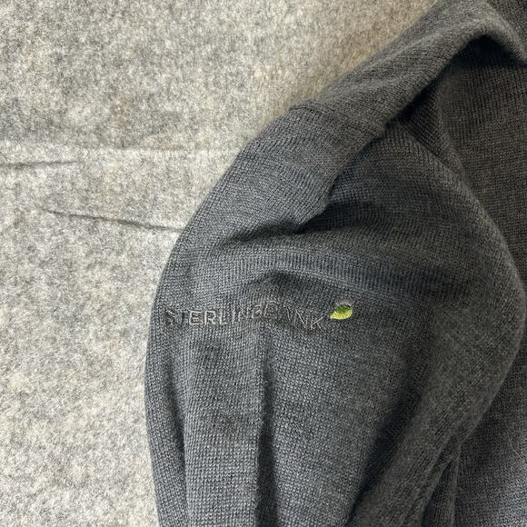 Raffi Linea Uomo Sweater Mens Large V-Neck 100% Extra Fine Merino Wool Gray FLAW - Picture 8 of 10